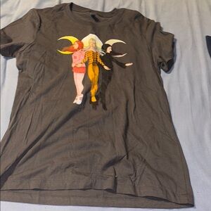 Graphic Tee with Colorful Characters